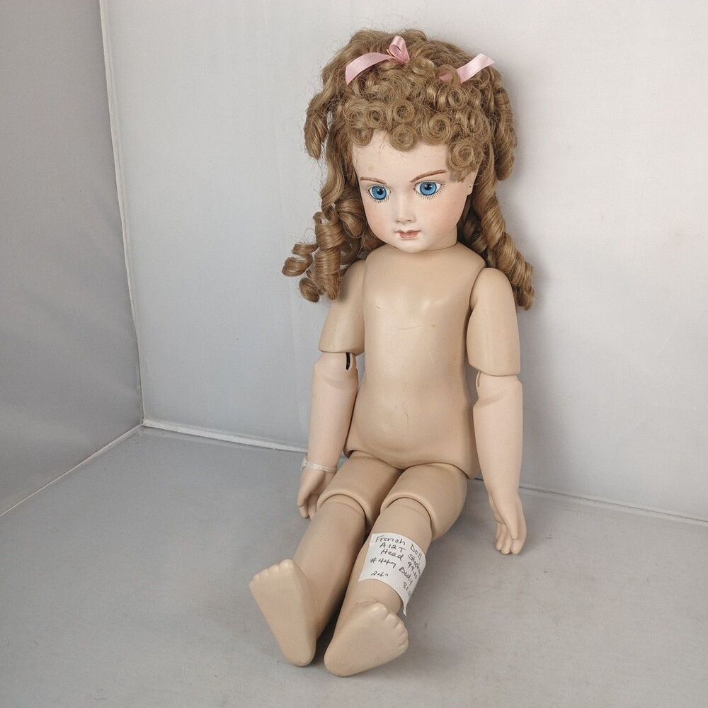 21" Tall Byron Molds 83 Composition Doll Body Jointed Lady Body Bisque Head Hair - Picture 8 of 11